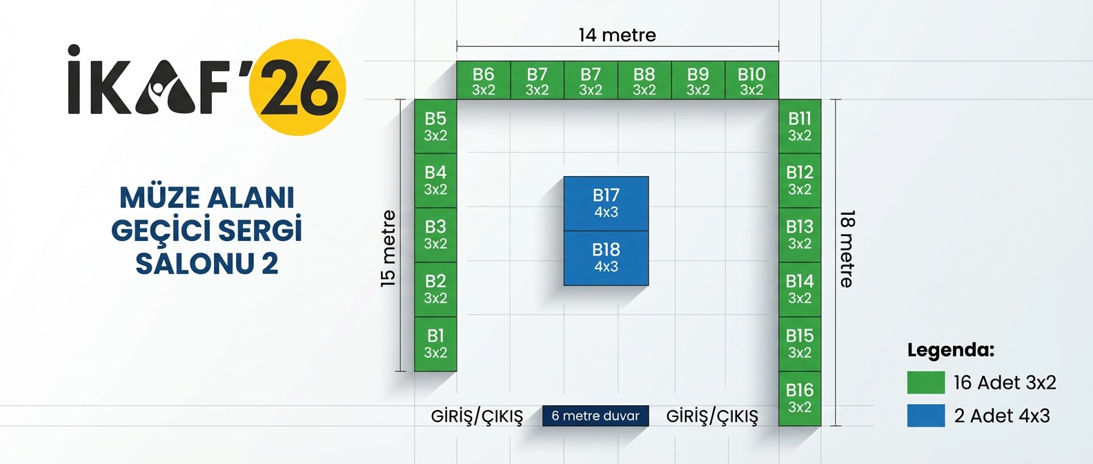 MÜZE ALANI GEÇİCİ SERGİ SALONU 2 Yerleşim Planı